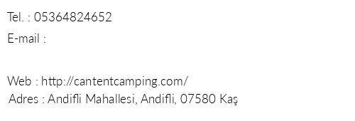 Can Tent Camping telefon numaralar, faks, e-mail, posta adresi ve iletiim bilgileri